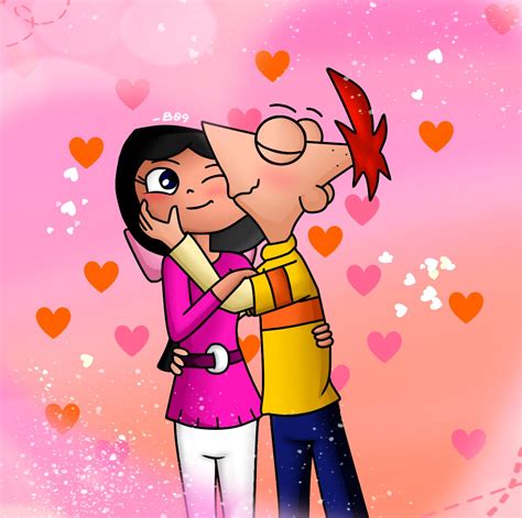 isabella phineas and ferb|phineas and ferb isabella kiss.